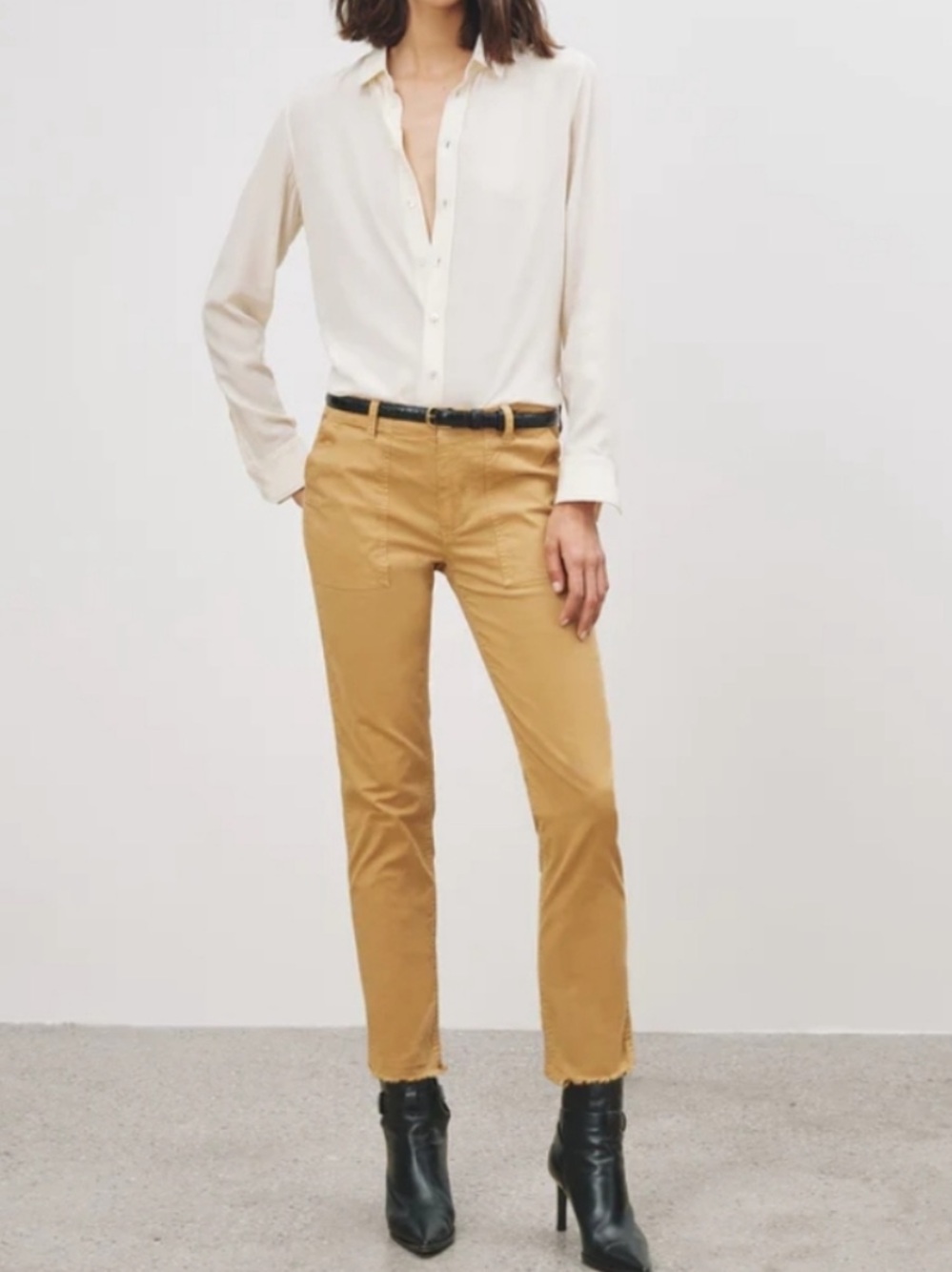Nili Lotan Jenna Straight Pants in Camel Size 6